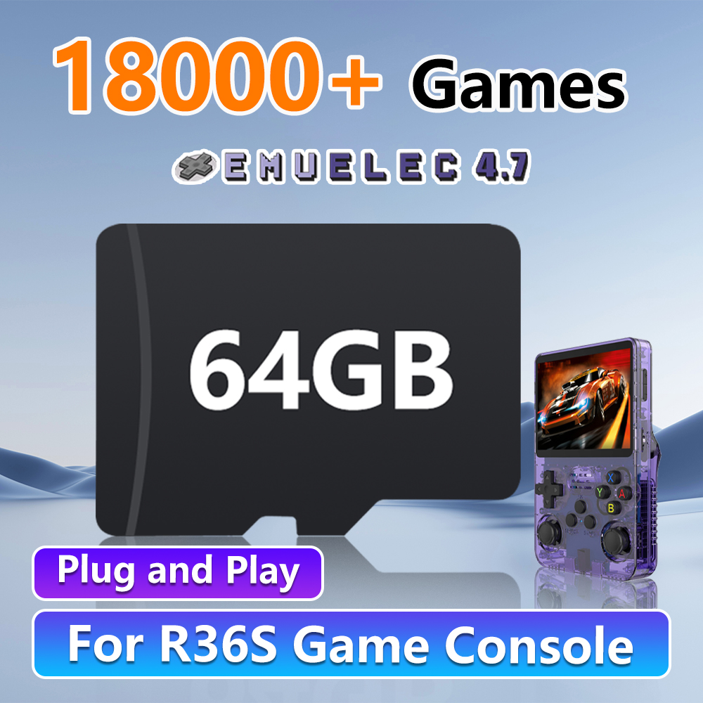 Pc Gaming Emulator - 64GB Game Card for R36S Retro