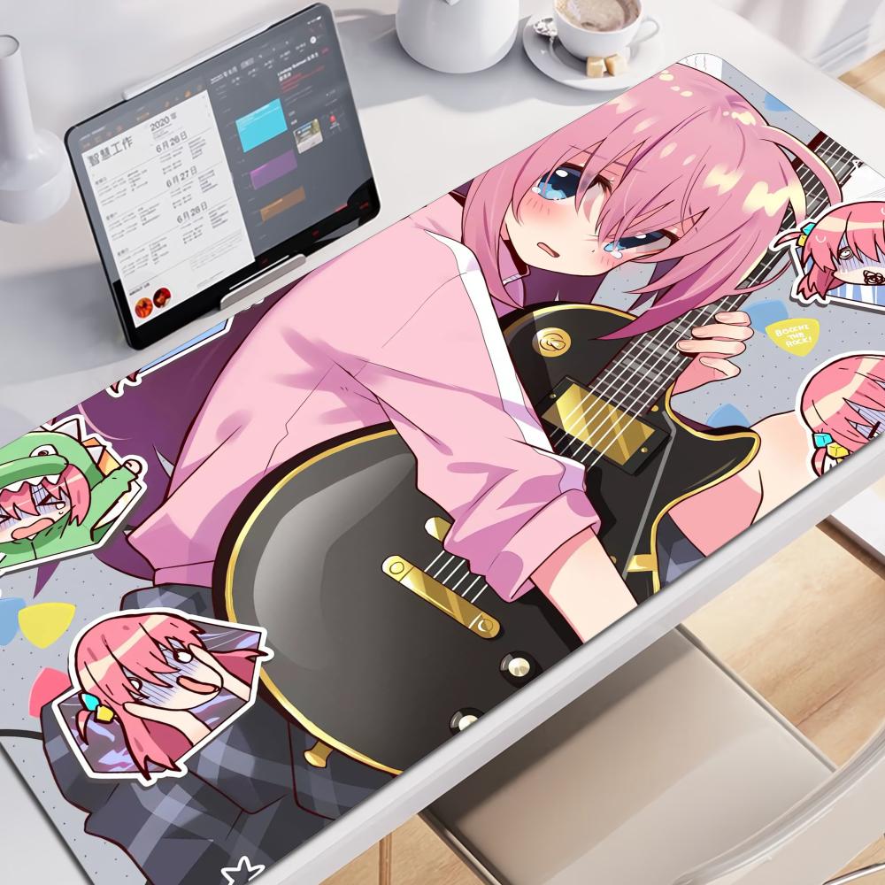 Pc Gaming Pink - Stitched Edges Gaming Mouse Pad,Adorable Pink-Haired