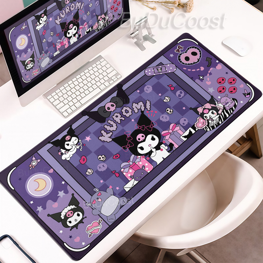 Pc Gaming Pink - Pink Purple Cartoon Kuromi Xxl Mouse