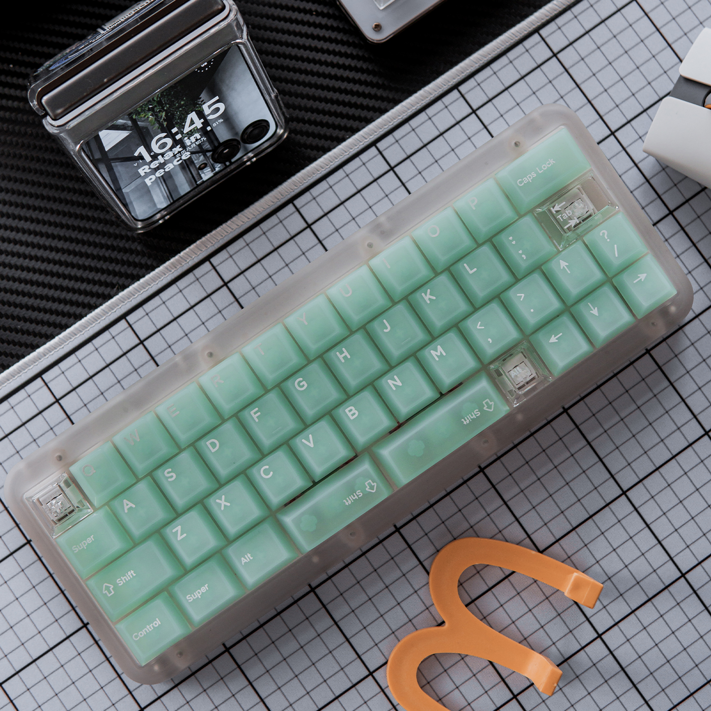 Pc Gaming Pink - 132 keys Green Fog Transparent Keycaps