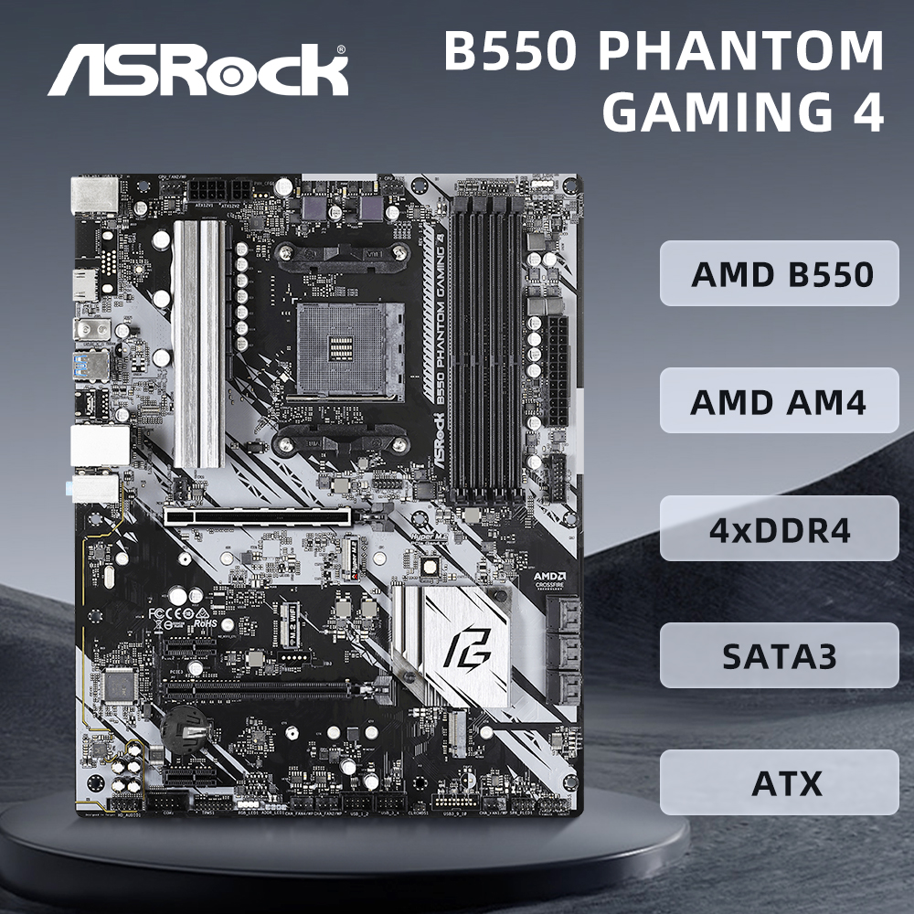 Pc Gaming Amd Ryzen 5 - ASRock B550 PHANTOM GAMING 4 Motherboard