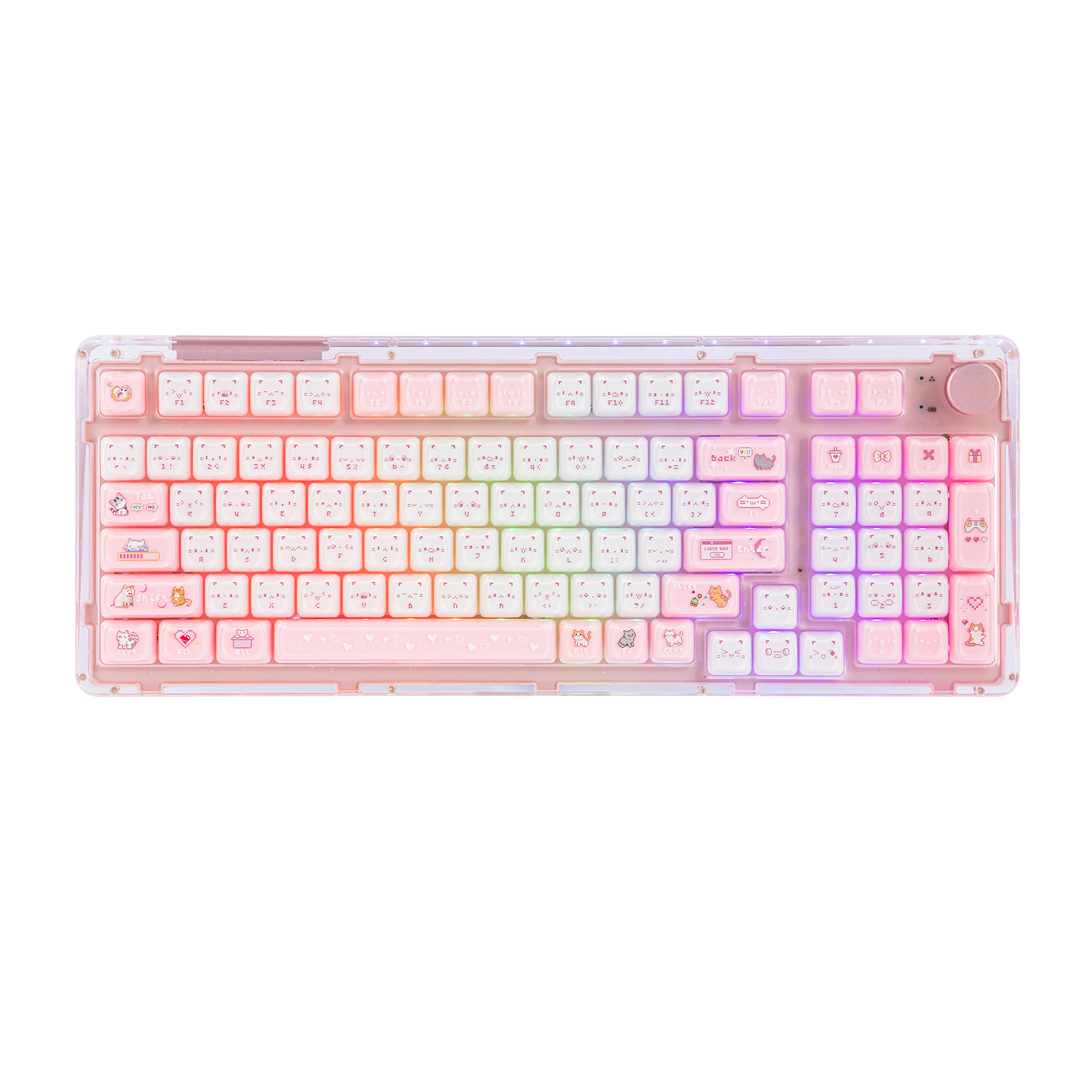 Pc Gaming Pink - KiiBOOM Mewsic Jelly Keycap Set 122