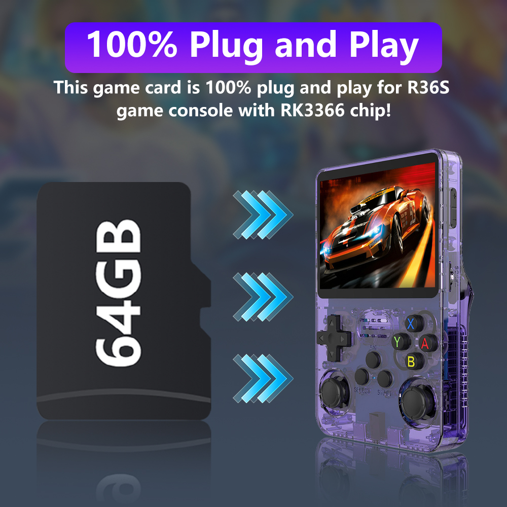 64GB Game Card for R36S Retro  - مراجعة Pc Gaming Emulator وسعره