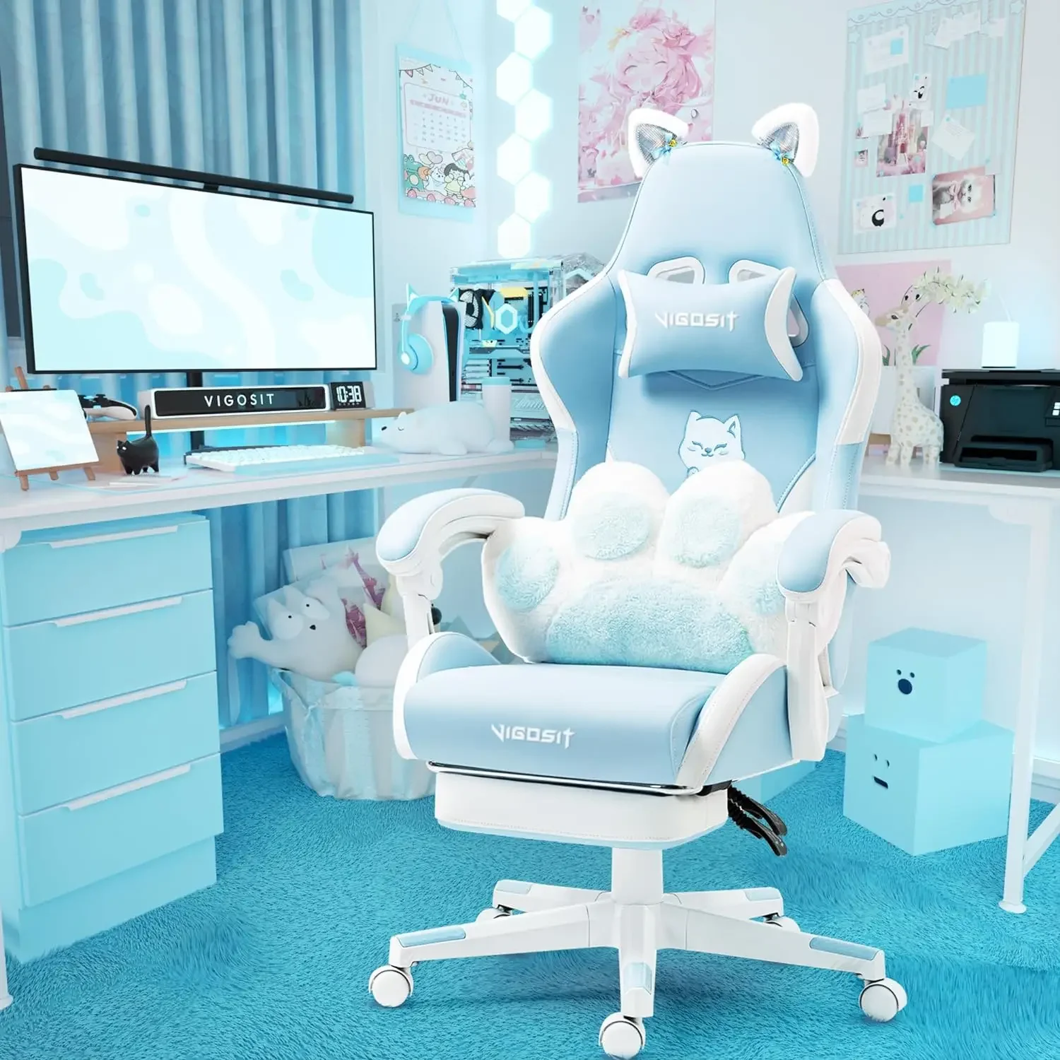 Computer Armchair Reclining PC - مراجعة Pc Gaming Pink وسعره