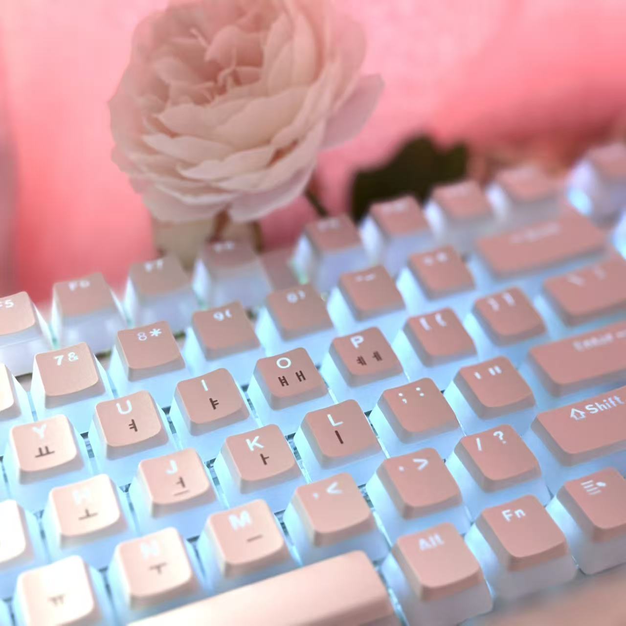 Hangul Keycap Korean Layout Ke - مراجعة Pc Gaming Pink وسعره