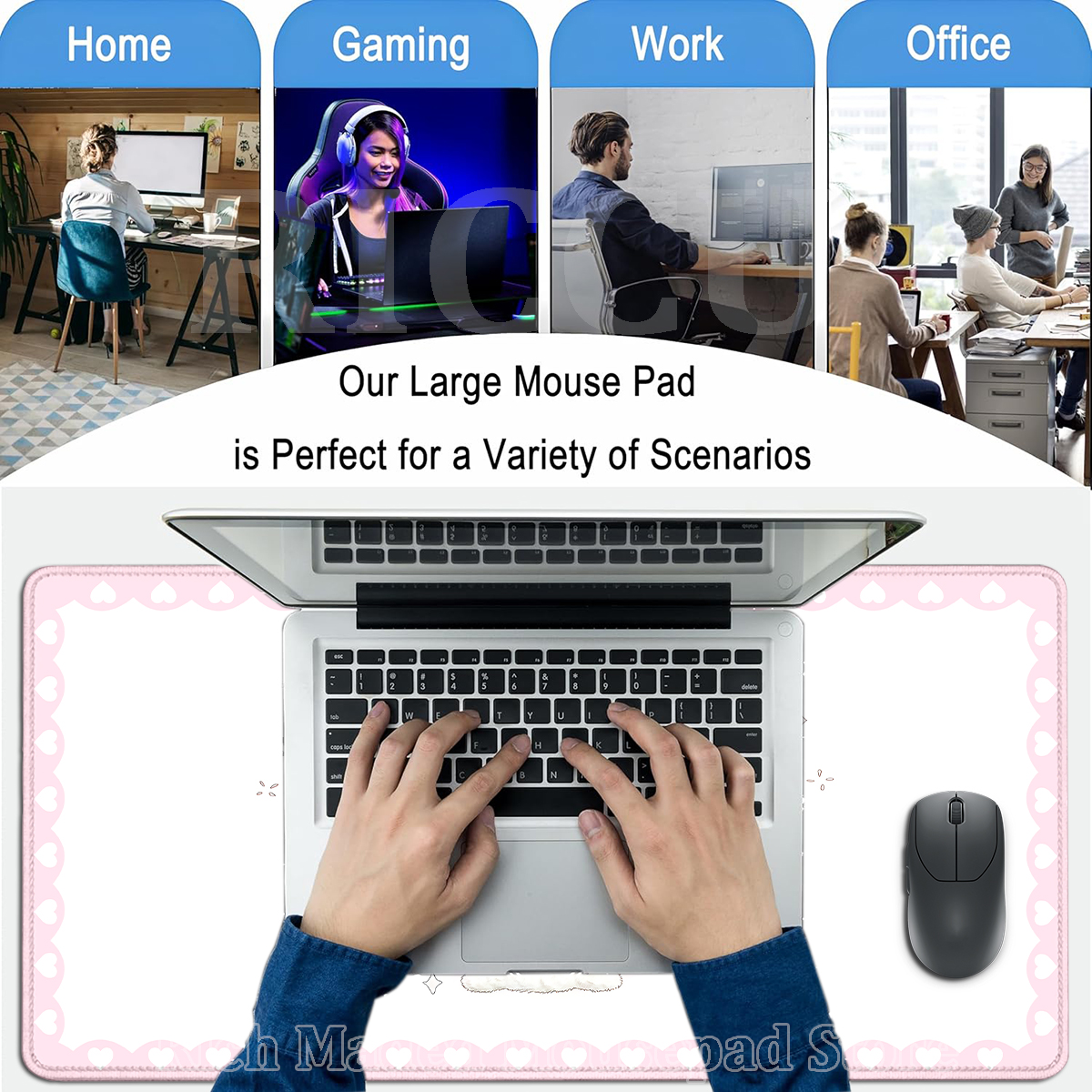 Pink Rabbit Mouse Pad XXL Cute - مراجعة Pc Gaming Pink وسعره