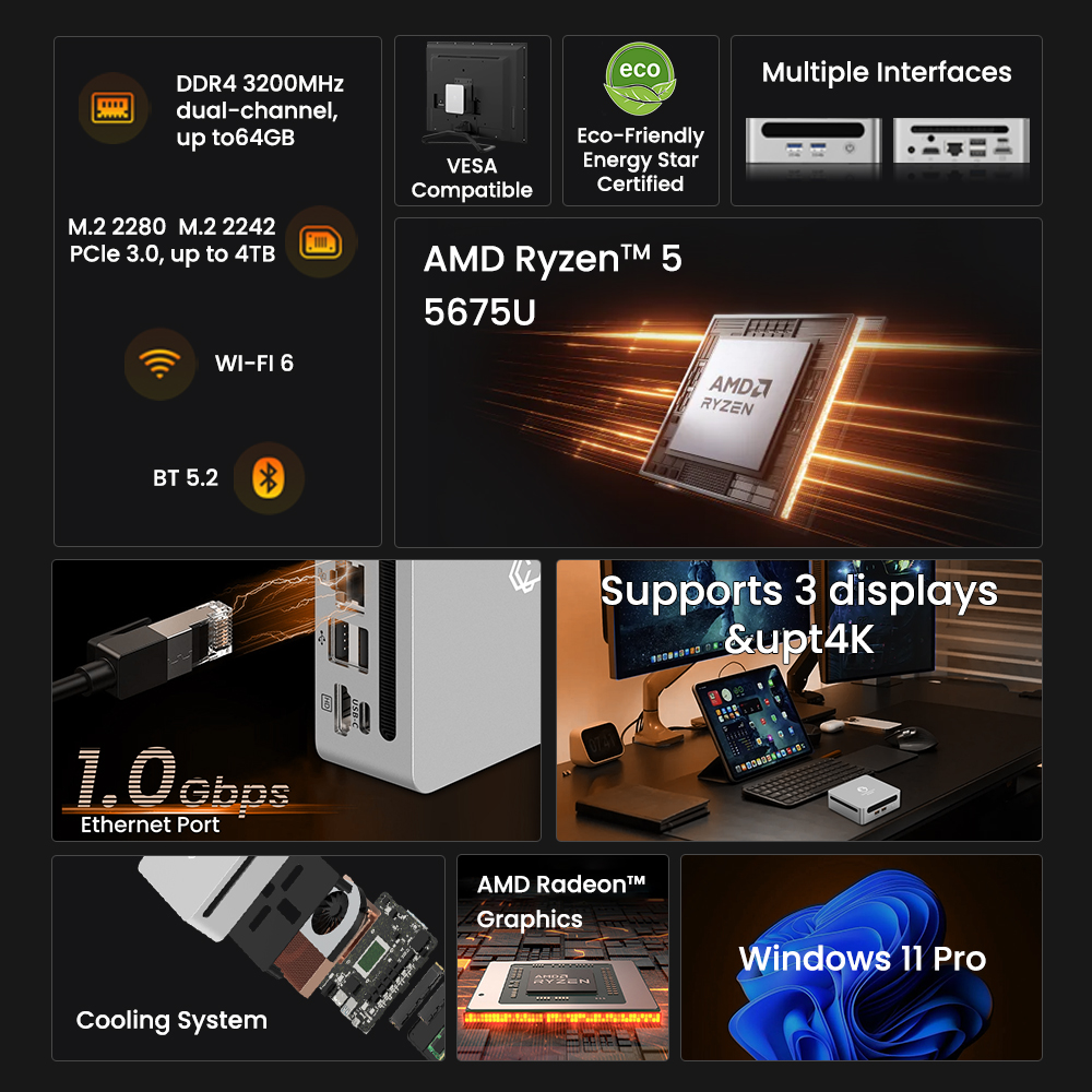 Genmachine Mini PC AMD Ryzen 5 - مراجعة Pc Gaming Amd Ryzen 5 وسعره